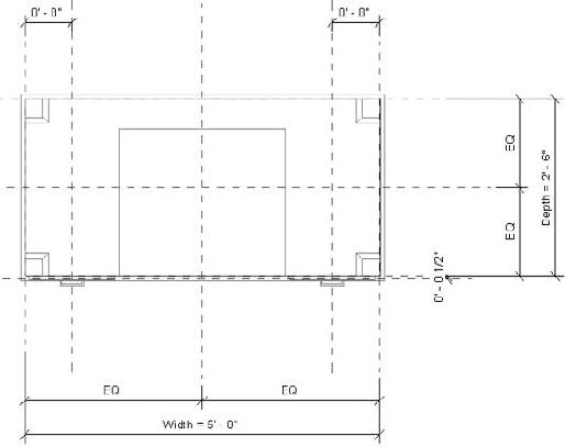 Reference planes controlling the parameters of the default Desk.rfa family