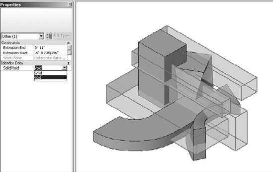 Converting a solid to a void