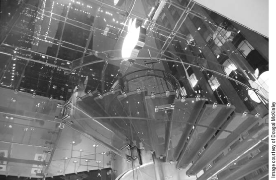 Detail of the feature stair in Apple's 5th Avenue retail store