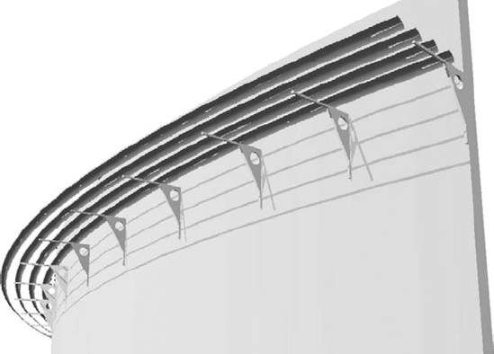 Railing as shading device