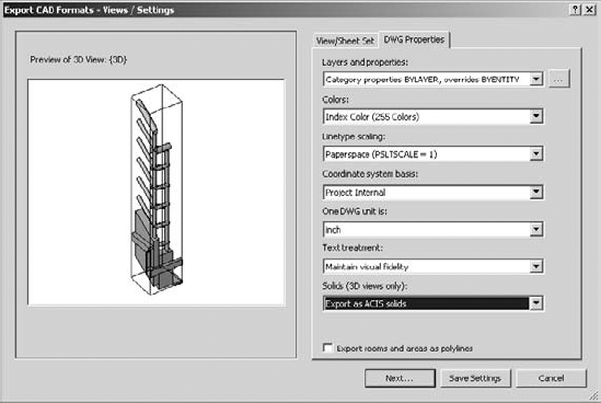 Exporting the railing context