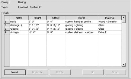 Use the Railing tool to create a custom stringer profile.