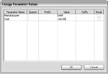 Changing the parameter value