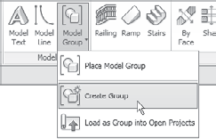 Model Group button's Create Group command