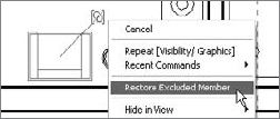Restore Excluded Member context menu choice