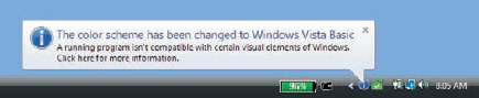 Running FlipShare might automatically change Windows' visual settings.