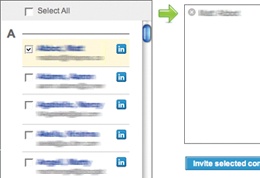 LinkedIn provides a holding place for saving selections across multiple pages