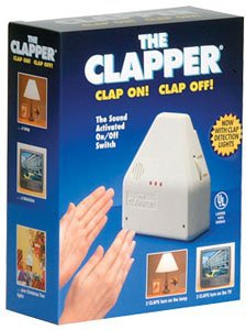 The Clapper turns ordinary rooms into interactive environments. Occupants use indirect manipulation in the form of a clap to control analog objects in the room. Courtesy Joseph Enterprises.