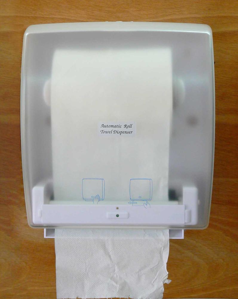 Without the tiny diagrams on the dispenser, there would be no affordances to let you know how to get the toilet paper out. Gestural interfaces need to be discoverable so that they can be used. Courtesy Yu Wei Products Company.