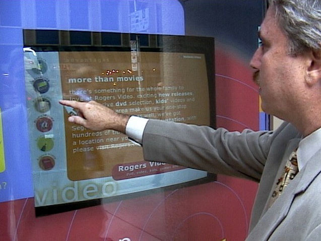 Users can Point to Select items in retail store windows using the GestPoint system. Courtesy GestureTek.