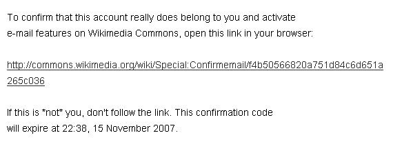Here’s part of the email you’ll get at the email address that you provided when you created your account. All you need to do is click the link to confirm.