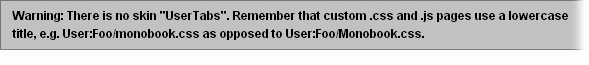 When you create a page whose name ends with .js or .css, Wikipedia checks to see if that’s the name of a skin (see ). If not, it gives you this warning. In this case, you can ignore the warning. But if you typed (for example) MonoBook.js rather than monobook.js, earlier in the chapter, the misspelling would be critical and the warning would be relevant.