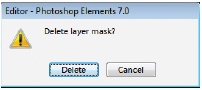 When you click the Layers palette Delete icon, Elements asks if you want to “Delete layer mask?” Click Delete. Then you have to click the Trash can icon again to fully delete the layer. If you want to get rid of the layer in one step, then you’ve got a few choices: Use the Layer menu, right-click the layer in the Layers palette, or use the More button (the arrows) to delete it. In each case, you should see a Delete Layer choice. The next section has more about layer masks.