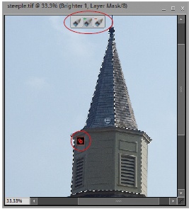 Once you’ve used the Smart Brush, a pin (circled) appears in your photo, indicating that the selected region is now under the power of the Smart Brush. Click it, and you see a trio of icons (circled) which let you edit your selected area. From left to right the icons mean New Selection, “Add to Selection”, and “Remove from Selection”. If you’re pressed for time, there’s an even quicker route to modifying your selection: Just drag again to add to the area affected by the Smart Brush (or to use the same adjustment on another part of your photo) or Alt-drag to remove changes from an area. You see the pin any time the Smart Brush is activated again, even after you’ve closed and saved your photo.