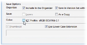 When you save a file, Elements offers to embed the color tag in the file. You can safely turn off the ICC Profile checkbox and leave the file untagged. (Assigning a profile is helpful because then any program that sees your file knows what color standards you’re working with. But if you’re new to Elements, you’ll usually have an easier time if you don’t start embedding profiles in files without a good reason.)