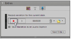 Adding a narration to your slides is pretty simple. Just click the red Record button and start talking, and then click again when you’re done. Click the Play button to preview what you’ve got. If you don’t like how things turned out, click the Trash can icon, and then choose Delete This Narration. If you want to permanently save your narration as an audio caption for the original photo, then turn on “Save Narration as an Audio Caption”. You can also click the folder icon to the right of the recording controls to import an existing audio caption to use with this slide.