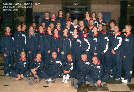 Not every team photo can be planned ahead and shot with optimal lighting, backdrops, and team participation. This photo of the U.S. national fencing team was shot in a hotel lobby in Havana, Cuba, and required some creativity for lighting both at the shoot and later in Photoshop.