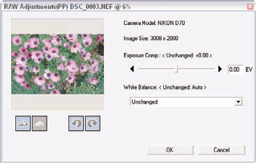 You can adjust white balance and other settings for the RAW photographs that you open in Photoshop.