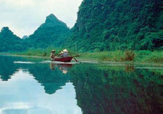 Nature reflections are peaceful.