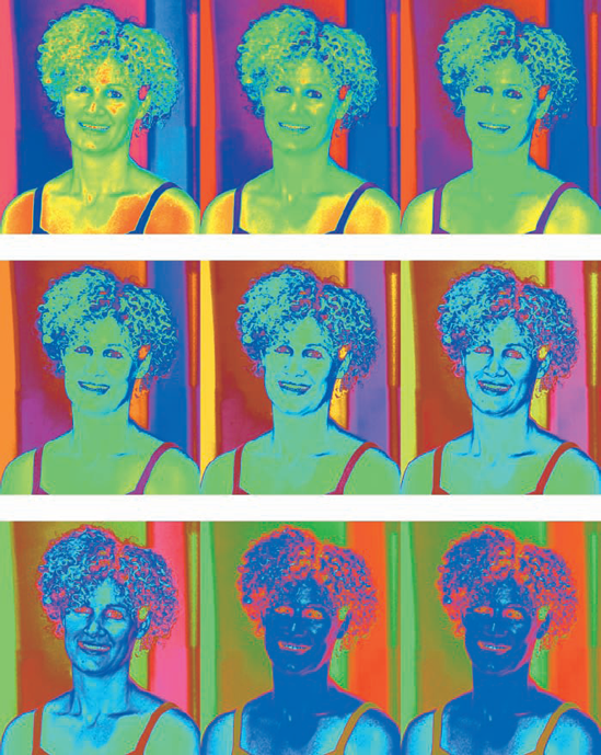 A Warhol tribute using Photoshop's Picture Package utility.