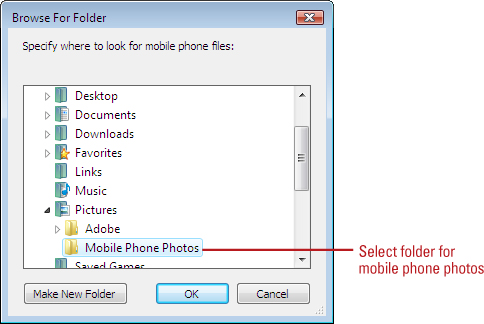 Import Photos from a Mobile Phone