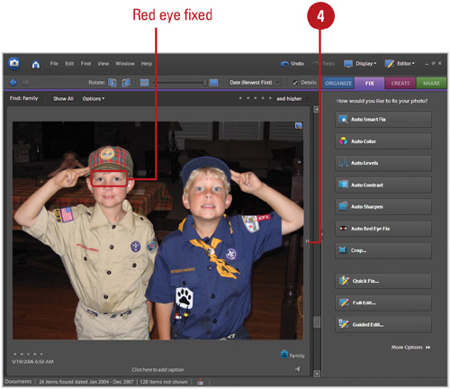 Remove Red Eye with Auto Red Eye Fix