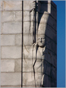 Detail of the Lincoln Memorial Bridge. Note how the afternoon light brings out the bas-relief.