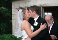 The moment everyone waits for (the first kiss as husband and wife)...