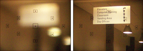 The picture on the left is out of focus, but the manual focus enables you to capture the image on the right.