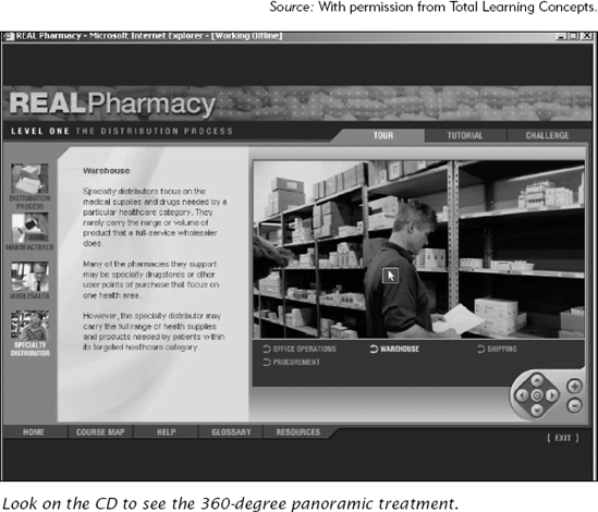 A Screen Shot from a Virtual Tour of a Pharmaceutical Distribution Warehouse.
