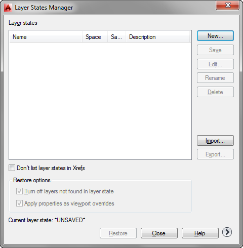 importing a layer state manager file autocad