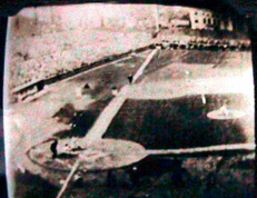 Figure 18.6 Taken in 1933, this is the earliest known image from a television sports event. The photo was from the private collection of inventor Vladimir Zworykin and was a time exposure of the image on a kinescope. This baseball game took place at the Boston Braves Field and was probably shot with a camera that had 240 lines.