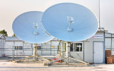 Figure 6.10 Satellite receiving dishes.