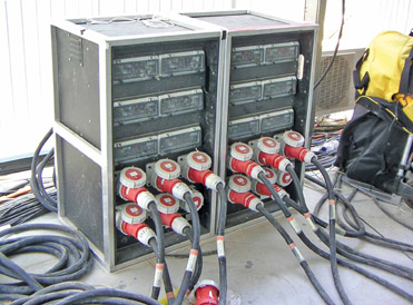 Figure 6.4 Remote trucks require a large amount of power to operate. As a safety issue, only electricians should plug in/out this type of cable.