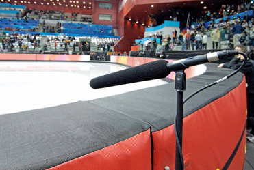 Figure 9.20 Fixed microphones are placed in select locations at a venue in order to pick up specific sounds.