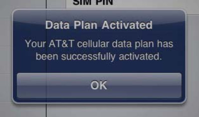 Congratulations! Your iPad is now ready to connect to the world through 3G.