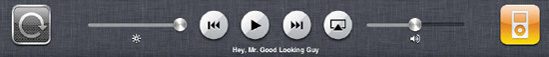 These iPad controls appear to the left of your recently used applications. Swipe to the right to uncover this little gem.