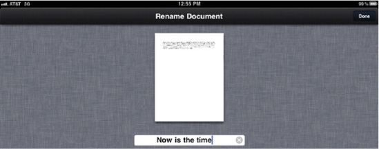 Renaming your document helps identify it uniquely in the My Documents view in Pages.