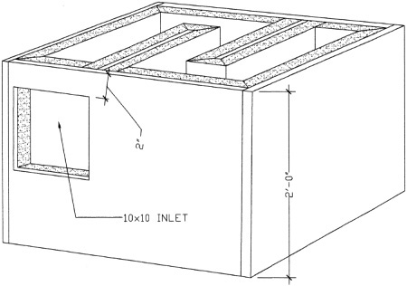 Boxed baffle isometric view.