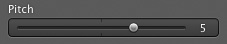 The Pitch slider, located in the Track Edit window.