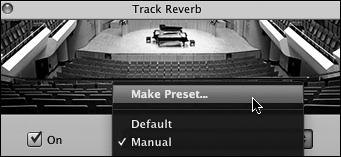 Select Make Preset and save as Drums – Short Reverb.