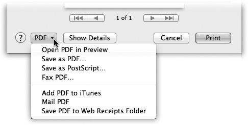 The PDF button is crawling with neat ways to process a document while it’s still open—and you can add to this pop-up button’s list, too. For example, you can create even more elaborate pathways for documents you want to print or convert to PDF using an Automator workflow, if you’re handy with that sort of programming.