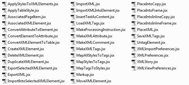 InDesign XML scripts