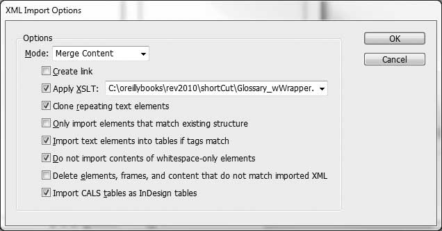 Apply XSLT to create wrappers on import