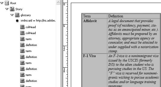 Table with multiple rows created by importing XML into InDesign with XSLT