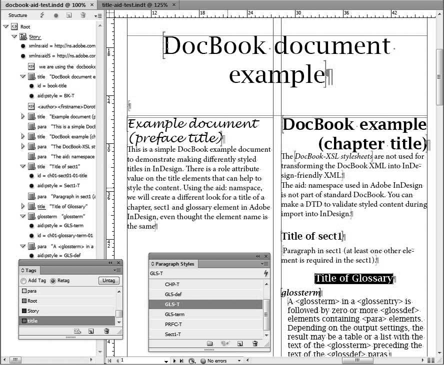 Content generated from DocBook with aid: namespace and id values that can be used to reconstruct DocBook XML
