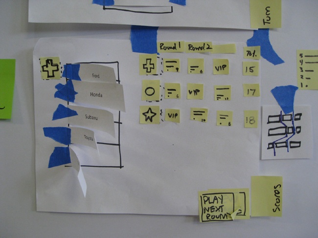 Example of paper prototype.