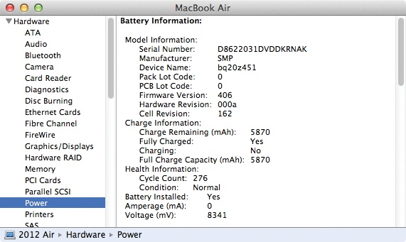 Does your MacBook’s chip run at 2 GHz or 2.6? What percentage of your external hard drive is filled up? What are the version numbers of every program installed on your Mac? Can your DVD burner burn dual-layer discs? Does your laptop have any open slots for extra RAM?