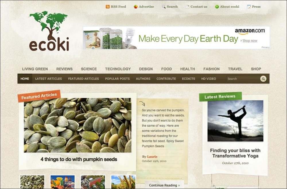 Ecoki home page