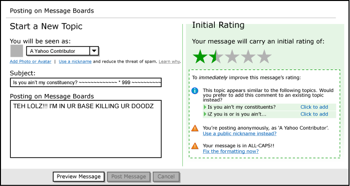 Don’t like the rating that your new post is about to display? Fix it!